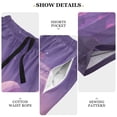 thumbnail image 6 of Men's Pajama Bottoms Athletic Shorts For Men Casual Cotton Purple Planets, 6 of 7