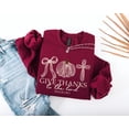 thumbnail image 3 of Yoofine Adult Give Thanks to the Lord Pumpkin Christian Fall Sweatshirt, 3 of 6