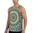 thumbnail image 2 of Haiem Round Mandala1 Men Workout Tank Top Gym Bodybuilding Sleeveless Muscle T Shirts Athletic Tank Breathable Workout Shirt-Small, 2 of 9
