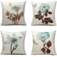 thumbnail image 1 of Pack of 4 Throw Pillow Covers 18 x 18, Decorative Floral Linen Pillow Cover for Living Room Bedroom, Couch Sofa Chair Bed Pillow Covers Home Outdoor, Set of 4 Pillowcases Only Zhivalor Cojines, 1 of 7
