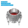 thumbnail image 4 of Uxcell 1 Pcs 2" Part B Female Adapter x Female Thread Cam Groove Hose Fittings Silver, 4 of 5