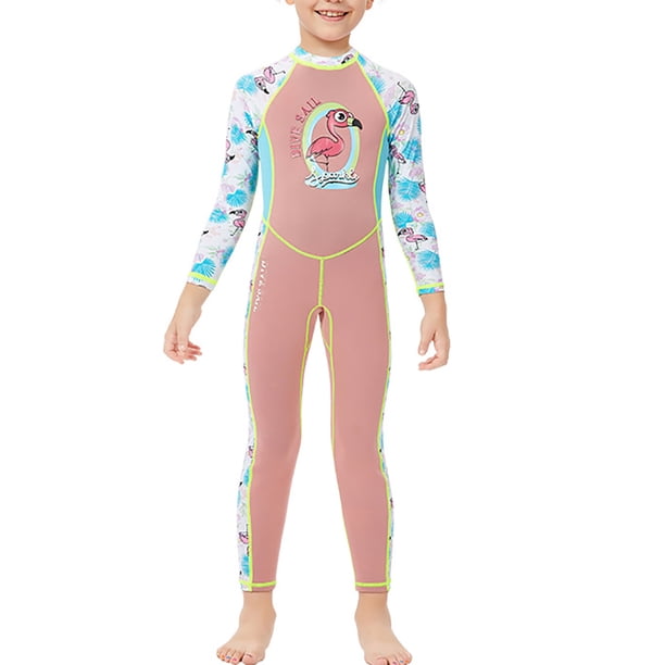 Niños con traje de trabajo de una pieza Flamingo Regalos para las mujeres Bodismo Body Sun Abraf Snow Snorkel Set Elastic Thermal Nylon Zipper Swimwear L Eigraketly OD003310-03
