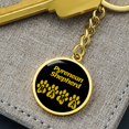 thumbnail image 6 of Pyrenean Shepherd Mama Circle Keychain Stainless Steel or 18k Gold Dog Mom Pendant, 6 of 12