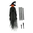 thumbnail image 4 of Calabaza iluminada de Halloween para exteriores, impermeable, con estacas, para decoración de jardín, accesorio de brujas para el hogar y el patio., 4 of 8