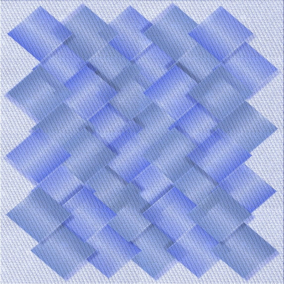 Ahgly Company Indoor Square Patterned Sky Blue Dress Blue Area Rugs, 5' Square