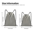 thumbnail image 2 of Sikiie Black And White Thick Stripes Drawstring Backpack Drawstring Bags, Draw String Back Bag for Sports, Gym, Travel, Swimming, Beach-Small, 2 of 6