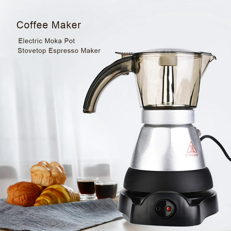 Dioche Large Capacity Electric Moka Pot Stovetop Coffee Maker Coffee  Percolator(EU Plug),Coffee Percolator