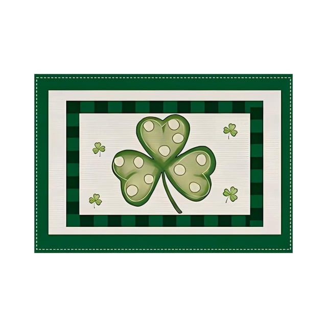 Linen Print Placemats Festive Heat Table Mats For Holiday Parties & Spring Celebrations For Dining Room & Family Gatherings