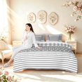 thumbnail image 5 of Manfei Modern Checkered 7pcs Queen Bedding,Minimalist Polka Dot Bedding Comforter Set Queen,Gray,Reversible, 5 of 7