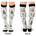 thumbnail image 4 of FORMRS Womens Knee High Socks Casual Long Thick Travel Daily Wear, 1 Pair, White Nordic Christmas House, 4 of 6