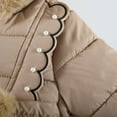 thumbnail image 5 of KAUOD Girls Winter Padded Puffer Coats Zip up Waterproof down Jackets Kids Fleece Hood Snow Ski Parka Coats with Pockets, 5 of 9