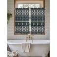 thumbnail image 7 of Tier Curtains 45 Inches Long, Black Teal Purple Southwestern Window Treatment Curtain Drapes, Modern Geometric Abstract Art Small Curtain Drapes for Bathroom Laundry Room, 27.5"x45", 2 Panels, 7 of 7