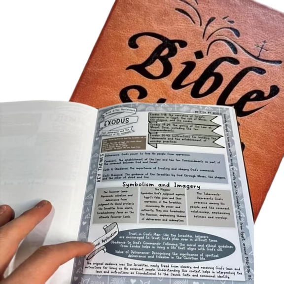 HUJTYs Bible Study Guide, Daily Devotional Journal with Scripture Summaries, Reflection Prompts, 66-Page Spiritual Notebook