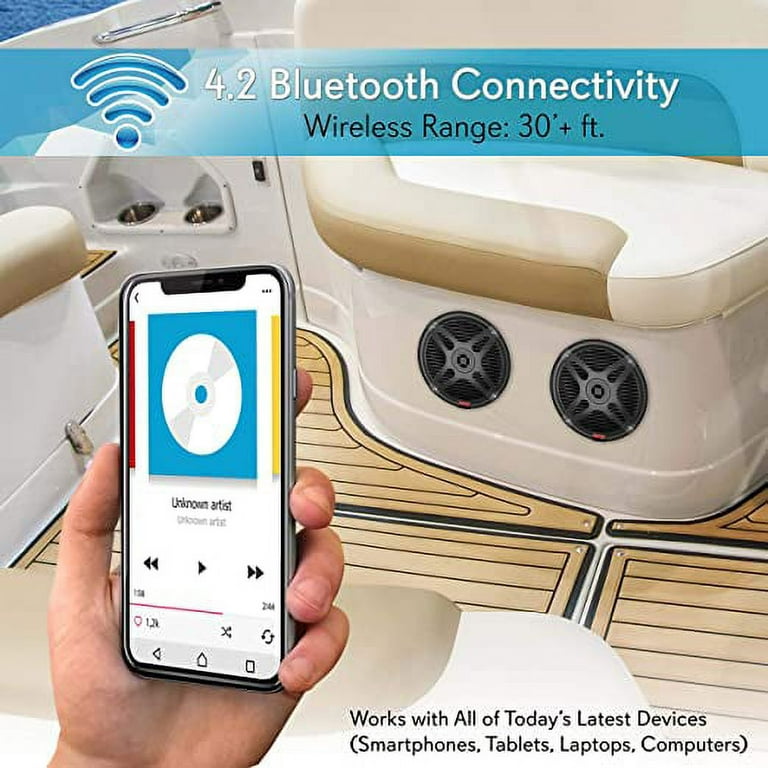 Pyle 6.5 Waterproof & Bluetooth Compatible 2-Way Coaxial Range