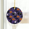 thumbnail image 2 of ViciArt Halloween Icons Ceramic Ornament – Round Black Cat Pumpkin Ghost Holiday Decor, 2 of 5