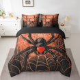 thumbnail image 2 of Erosebridal Gothic Spider Bed in a Bag King size, Cartoon Animal Bed Set, Orange Heart Room Decor, Reversible, 2 of 5