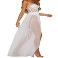 thumbnail image 4 of EIMELI Été Partie Jupe Robe Femmes Dentelle Maille See-through Maxi Robe Plage, 4 of 6