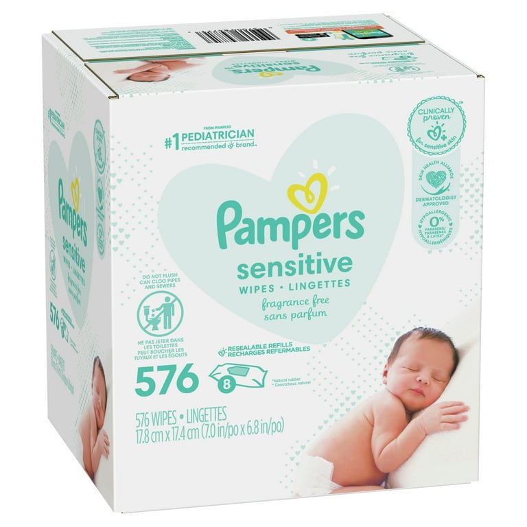 File:Pampers Sensitive x12 baby wipes lingettes bébé Feuchttücher (2).jpg -  Wikimedia Commons