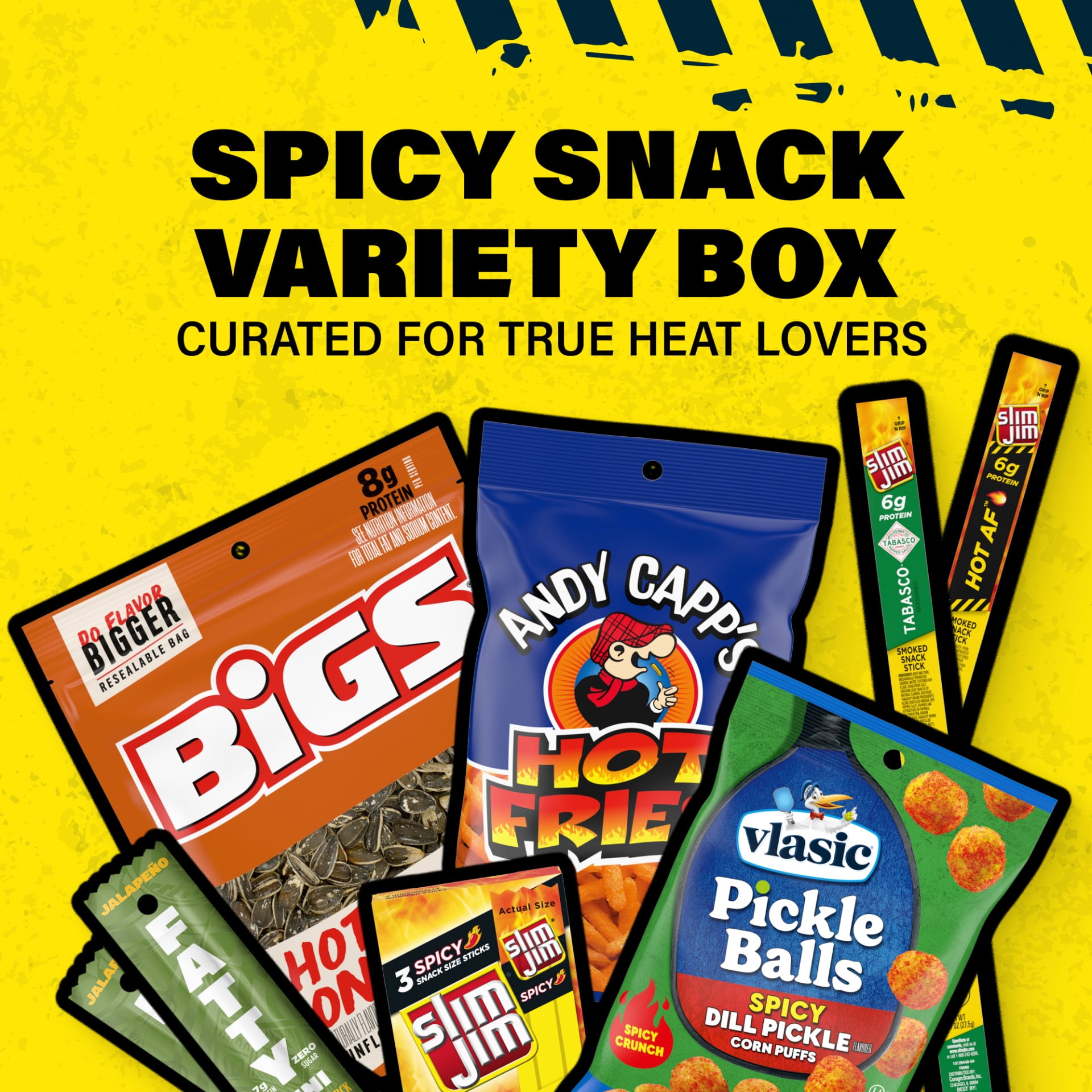 Hot Box Spicy Snack Variety Pack, Gift Box for Heat Lovers, 10-Count (Walmart Exclusive)