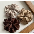 thumbnail image 4 of 5 Pcs Women's Silk Satin Hair Ties,Solid Color Large Intestine Hair Bands,Stylish Silk Scrunchies,Mulberry Silk for Hair,Elegant Bands Ties for Girls Hair Styling (Multi-Color), 4 of 5
