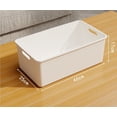 thumbnail image 1 of Caja de almacenamiento con tapa de plástico for armario, ropa interior, calcetines, caja de almacenamiento de escritorio, cesta de almacenamiento grande blanca, 1 of 6