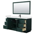 thumbnail image 3 of Wyndham Collection Miranda 66" Marble Single Bathroom Vanity in Green/Black, 3 of 7