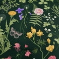 thumbnail image 4 of Juego de edredón Yiran Queen con estampado floral verde oscuro, 7 piezas, 4 of 8