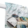 thumbnail image 2 of Sea Turtle Coastal Kitchen Window Curtains, Swag Curtains Valance for Bedroom Living Room Bathroom, Summer Beach Coral Ocean Seaweed Rod Pocket Window Treatment Curtain Block Drapes 2 Panels 36"x63", 2 of 9