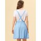 thumbnail image 3 of Falda con tirantes Allegra K Acampanada Azul L, 3 of 4