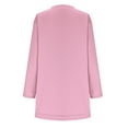 thumbnail image 5 of Guieoi Plus Size Jackets Women's Winter Round Neck Long Sleeve Solid Color Casual Sweatshirt Top with Two Pockets Pink Black*Friday/Cyber*Monday, 5 of 6