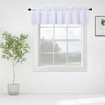 thumbnail image 2 of Waterproof Waffle Weave Valance Curtains for Kitchen or Bathroom Windows - 2 Pack Short Café Rod Pocket Design - Water Resistant, 60" x 15", White - System Default, 2 of 6