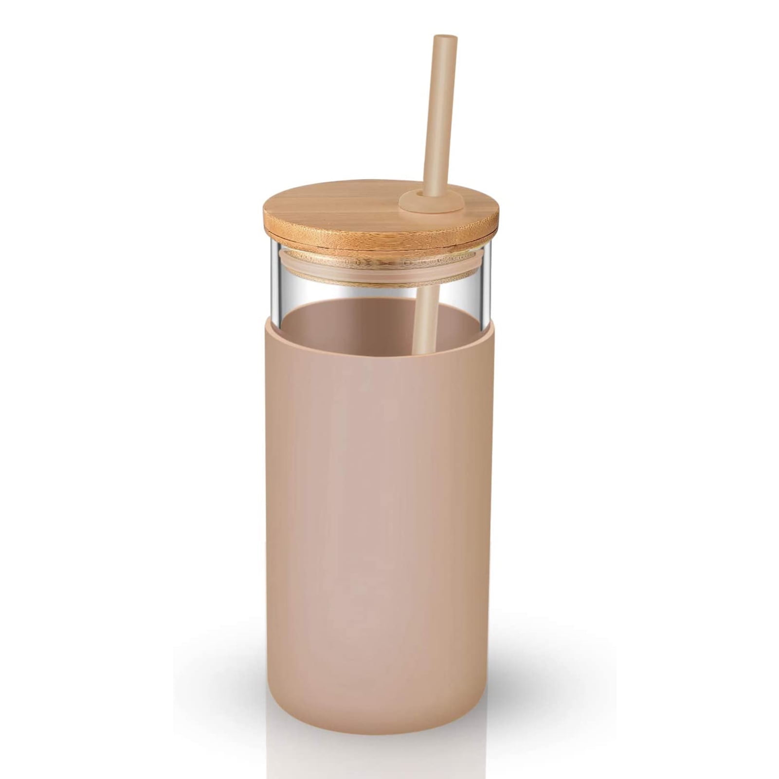 20 oz. Frosted Glass Tumbler with Bamboo Lid and Reusable Straw – Diva  Designs and Crafts LLC