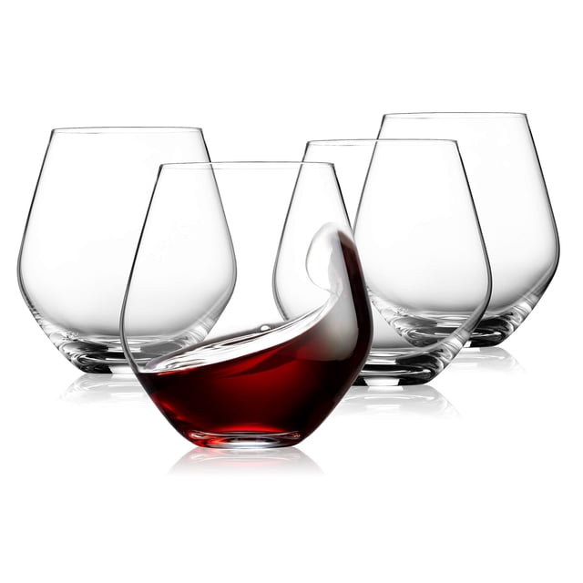 Copas de vino Godinger Stemless Red Wine, 500 ml, juego de 4
