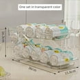 thumbnail image 2 of Organizador Latas Apilable para Refrigerador - Dispensador Bebidas Plástico Transparente y Estante Almacenamiento Alimentos para Refrescos, Cerveza y Productos Enlatados A, 2 of 5