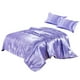 thumbnail image 1 of Funda de edredón Funda nórdica de seda artificial Cremallera Funda de almohada para dormir Juego de cama, Tipo 3, 264x229cm, Morado Kearding HA003632-15, 1 of 7