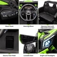 thumbnail image 3 of TROPOW Kids Cars Electric Ride On,Ride On UTV Car, Battery Powered Licensed Can-Am Kids Car, Electric Off-Road UTV Car with Remote Control, 2 Motors, Led Lights, Music, LED Lights,Green, 3 of 6