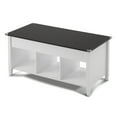thumbnail image 6 of Ktaxon Mid-Century Lift Top Coffee Table, Multi-Functional Lift Tabletop Center Table for Living Room with Hidden Storage Compartment & 3 Cube Shelves, White & Dark Brown, 6 of 6