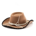thumbnail image 4 of Sun Hats for Men Retro Jazz Hats, Retro Western Cowboy Hats, 4 of 7