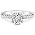 thumbnail image 4 of 4 Carat IGI Certified Round Shape Lab Grown Diamond Engagement Ring | 14K White Gold |Serena Eternity Diamond Ring | FG-VS1-VS2 Quality Friendly Diamonds, 4 of 6