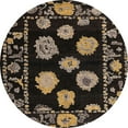 thumbnail image 1 of Ahgly Company Machine Washable Indoor Round Abstract Dark Almond Brown Area Rugs, 8' Round, 1 of 7