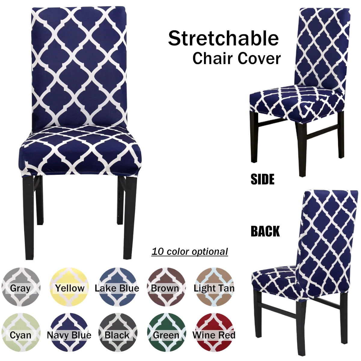 Details about   Solid Color Slipcovers Short Back Chair Cover Washable for Banquet Hotel 