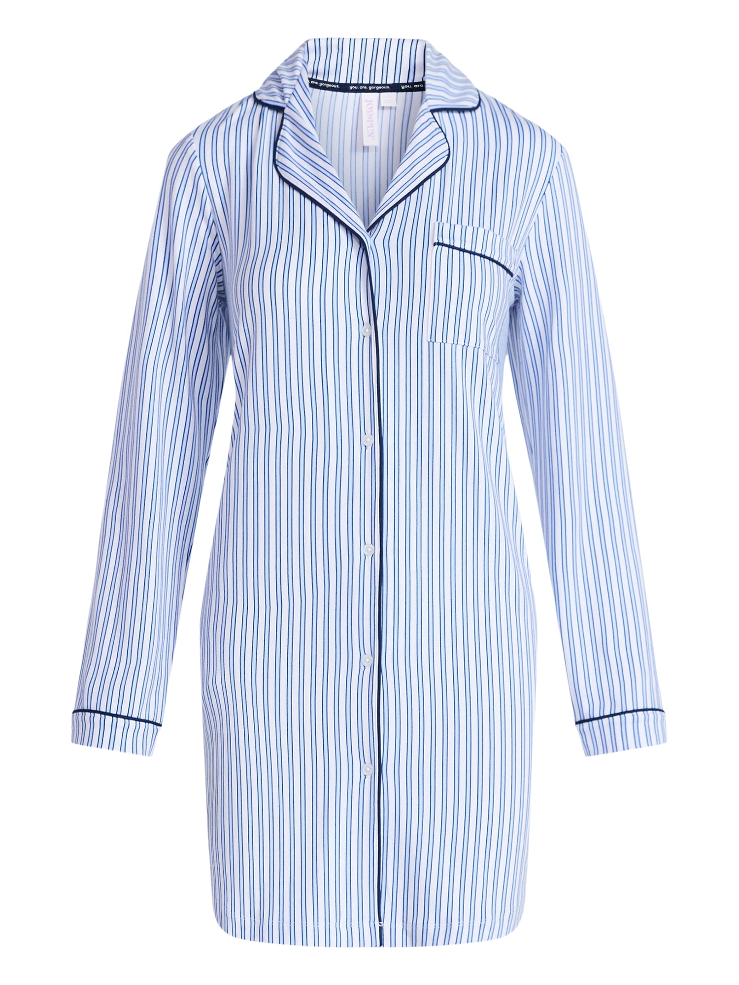 Joyspun Women's Dreamy Soft Collection Long Sleeve Sleepshirt, Sizes S-4X