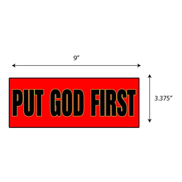 ●Put God First Put God First Vinyl Sticker Decal (3.37