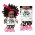thumbnail image 5 of 8 inch Lifelike Silicone Vinyl Newborn Baby Dolls, African American Baby Black Dolls, give for Kids and Girl Holiday Birthday Gift, African Black Dolls, Reborn Doll, 5 of 6