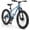 Black+Blue, variant on 24 inch Fat Tire Mountain Bike, Outdoor Cycling Bike with 7-Speed for Boys Girls, High Carbon Steel Frame, Dual Disc Brake, Wide Tires, Suspension Fork, Anti-Slip Bikes, Blue