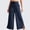 110#Blue, variant on Womens Wide Leg Yoga Pants High Waisted Side Slit Joggers Casual Loose Lounge Sweatpants Solid Color Elastic Waistband Sports And Leisure Belt Pocket Slit Pants Legs Long Pants with Pockets