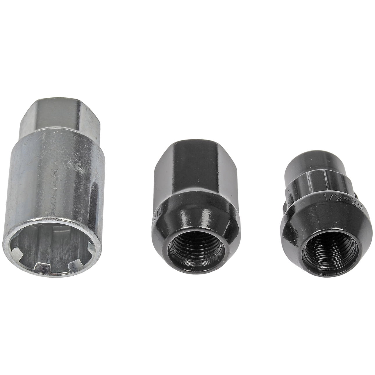Dorman 713-275A Wheel Lug Nut for Specific Models, Black Chrome (Pack of 20)