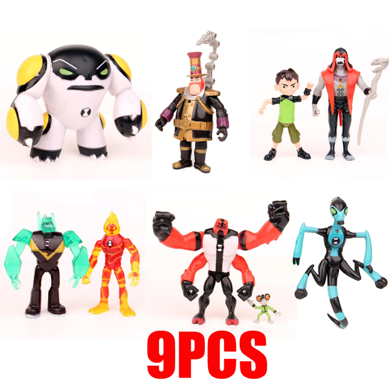 9Pcs/set High Quality Ben 10 PVC Figure Toy Action Toy Figures Gift For Children