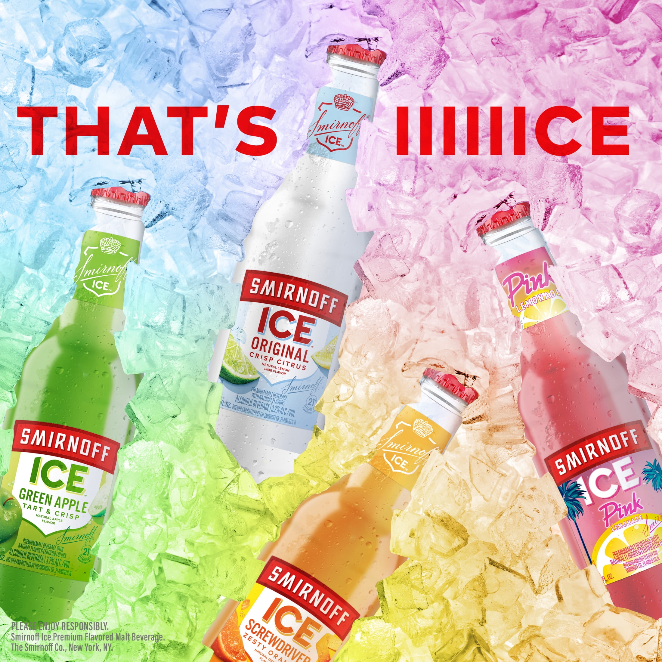 Smirnoff Ice Party Pack Variety, 12 Pack Bottles, 11.2 fl oz, 4.5% ABV