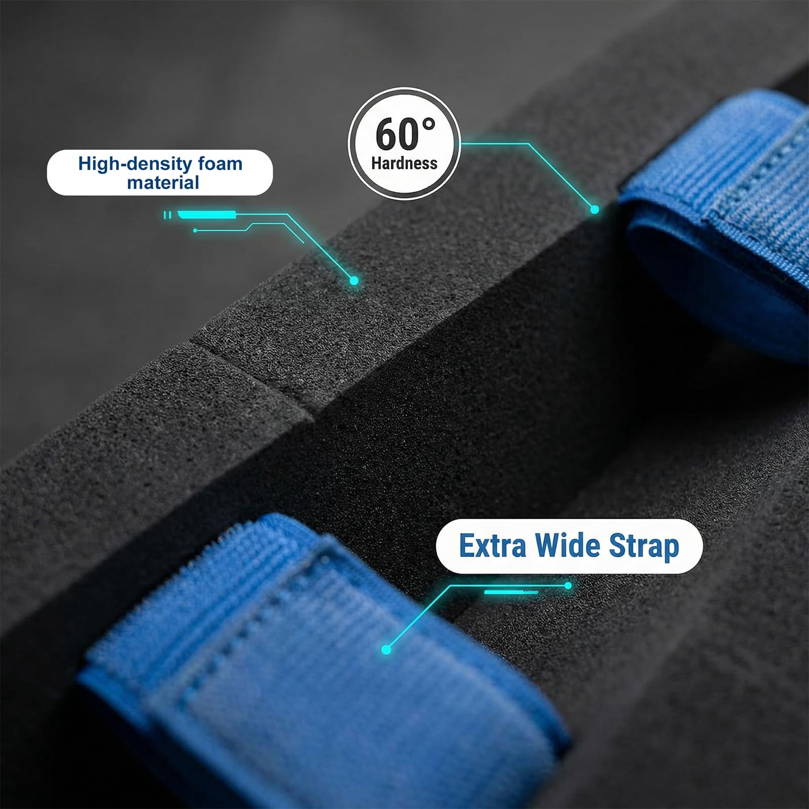 Crawling Knee Pads - Toe Knee Crawler Knee Pads For Attic,High-Density Foam 60 Degree Hardness Toeknee Crawler Knee Pads With Non-Slip Wide Straps,Effective Protection For Knees And Shins